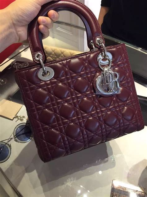 burgundy lady dior bag|pre owned christian dior bags.